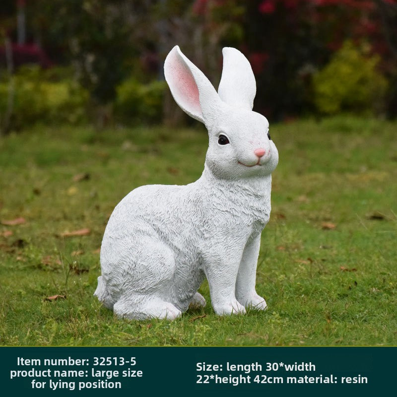 Simulation Rabbit Resin Garden Sculpture
