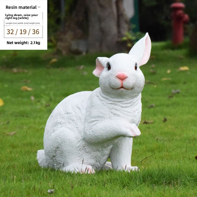 Simulation Rabbit Resin Garden Sculpture