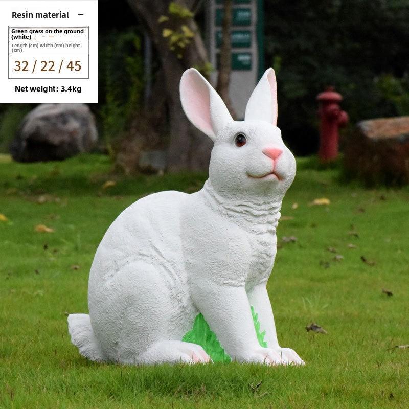 Simulation Rabbit Resin Garden Sculpture
