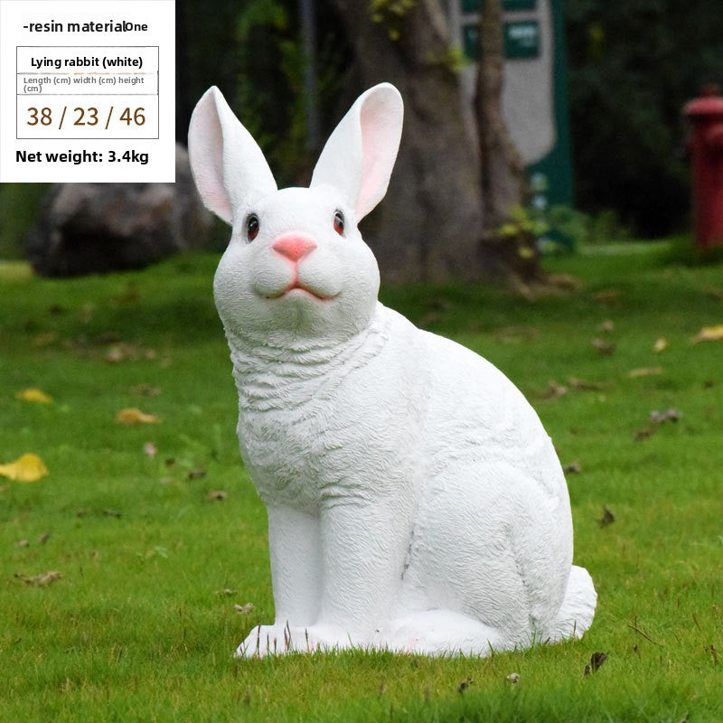 Simulation Rabbit Resin Garden Sculpture