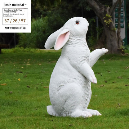 Simulation Rabbit Resin Garden Sculpture