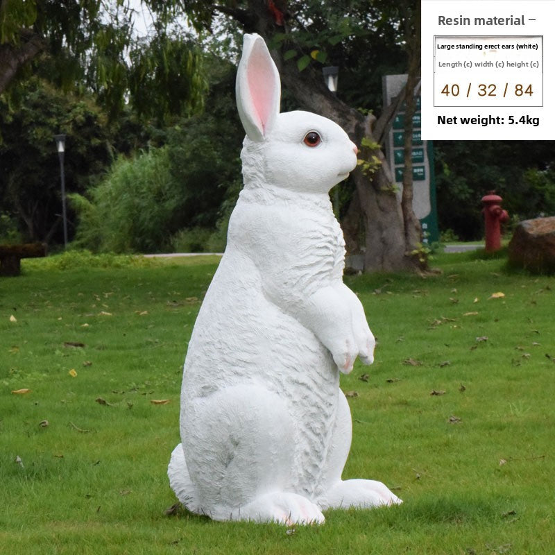 Simulation Rabbit Resin Garden Sculpture