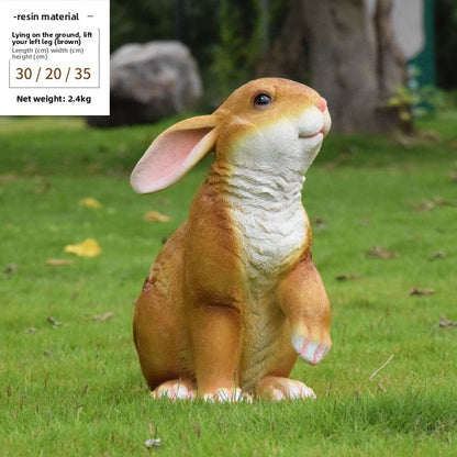 Simulation Rabbit Resin Garden Sculpture