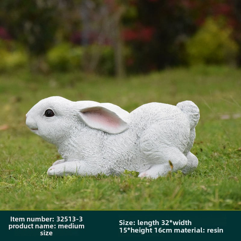 Simulation Rabbit Resin Garden Sculpture
