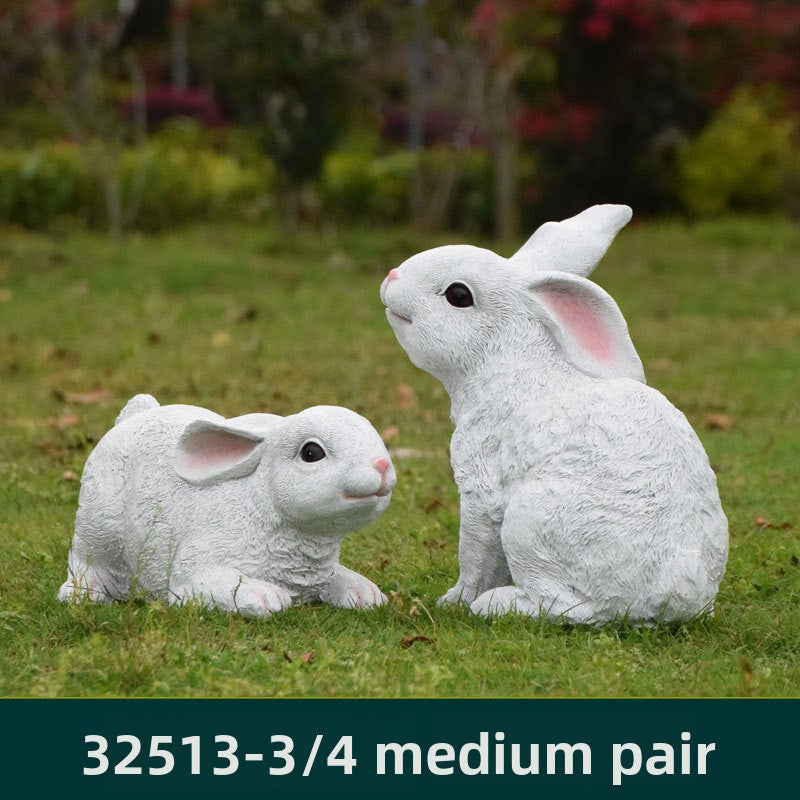 Simulation Rabbit Resin Garden Sculpture