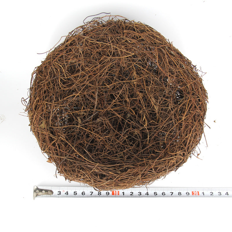 Simulation Rattan Bird Nest with Decorative Eggs