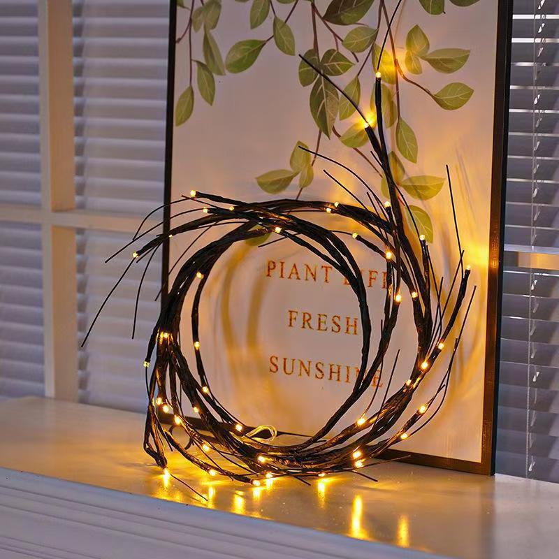 Simulation rattan lamp wall decoration