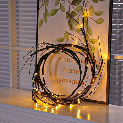 Simulation rattan lamp wall decoration