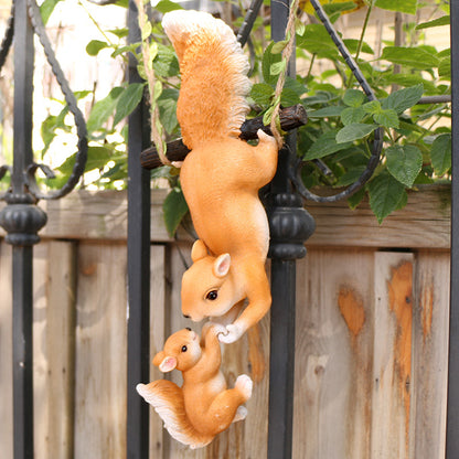 Simulation Squirrel Resin Garden Hanging Ornaments