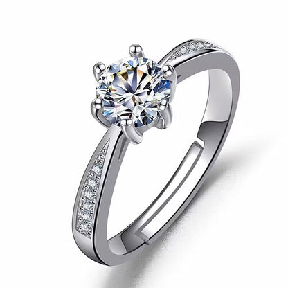Simulation Zirconia Diamond Ring Plated 18K Gold