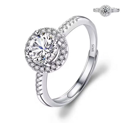 Simulation Zirconia Diamond Ring Plated 18K Gold