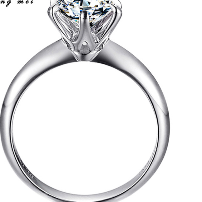 Simulation Zirconia Diamond Ring Plated 18K Gold