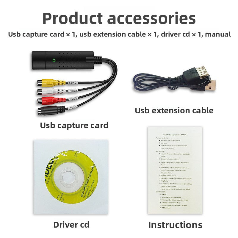 Single-Channel USB Video Capture Card for AV Signal