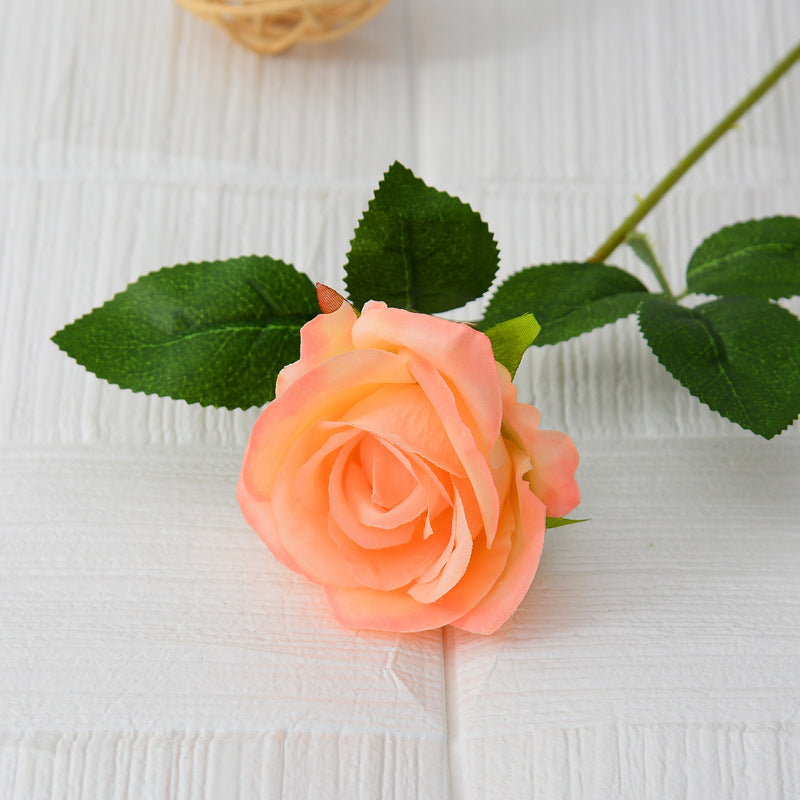Single flannel artificial flower