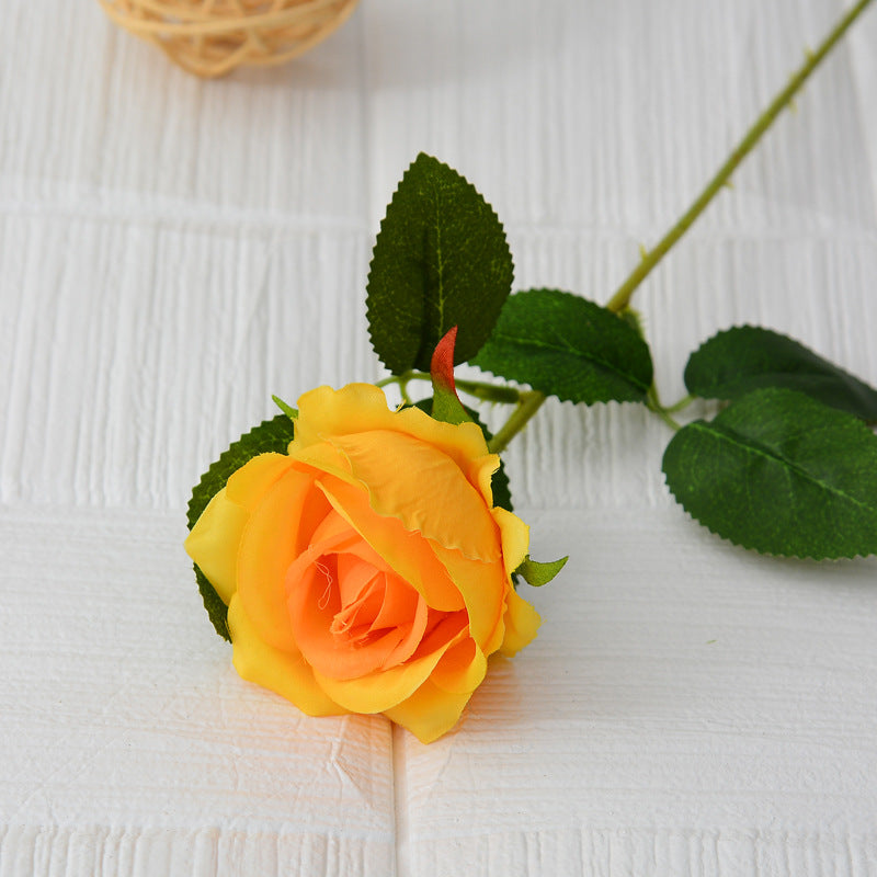 Single flannel artificial flower