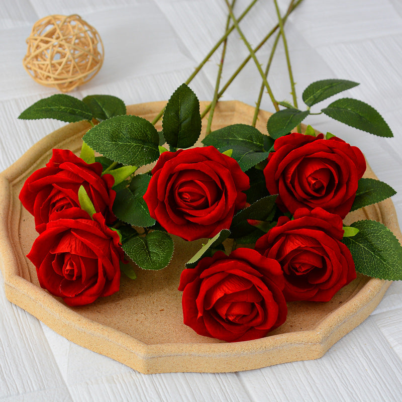 Single flannel artificial flower