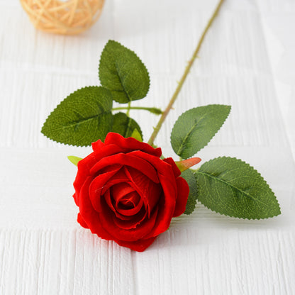 Single flannel artificial flower