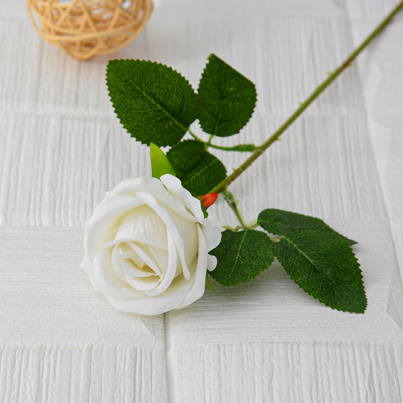 Single flannel artificial flower