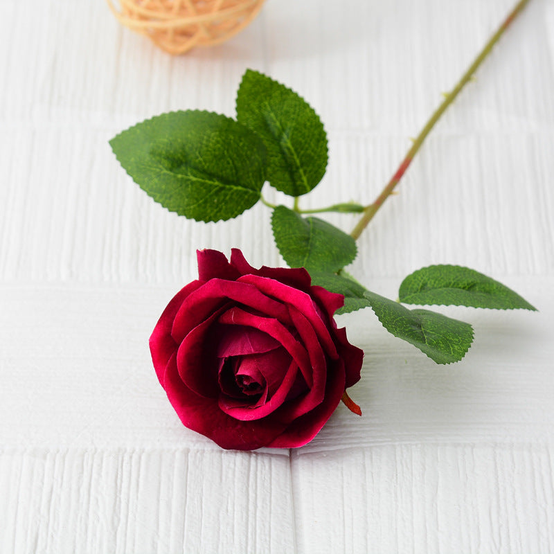 Single flannel artificial flower