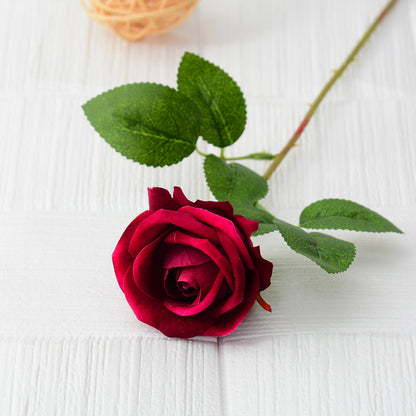 Single flannel artificial flower