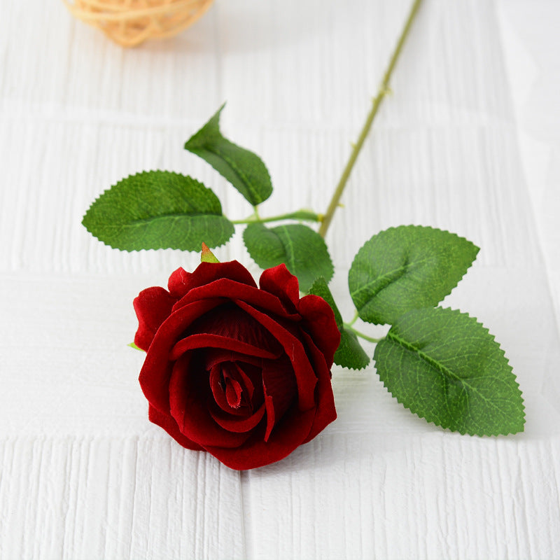 Single flannel artificial flower