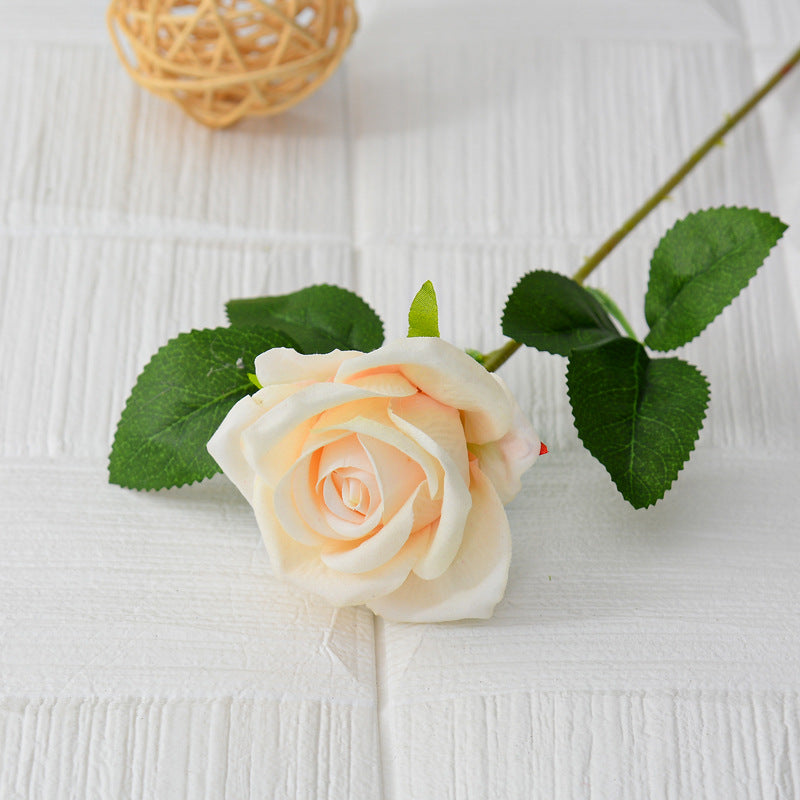 Single flannel artificial flower