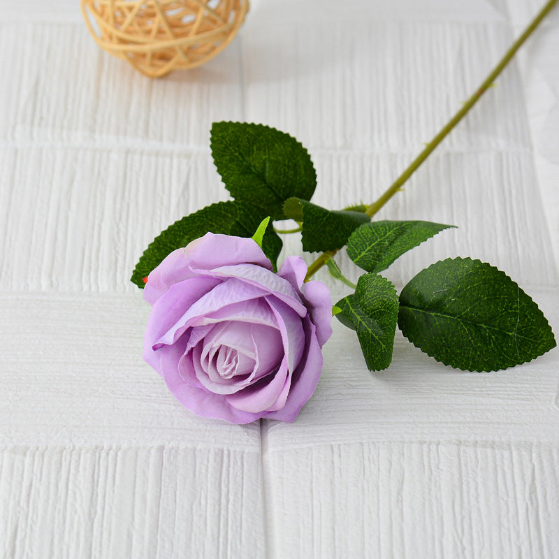 Single flannel artificial flower
