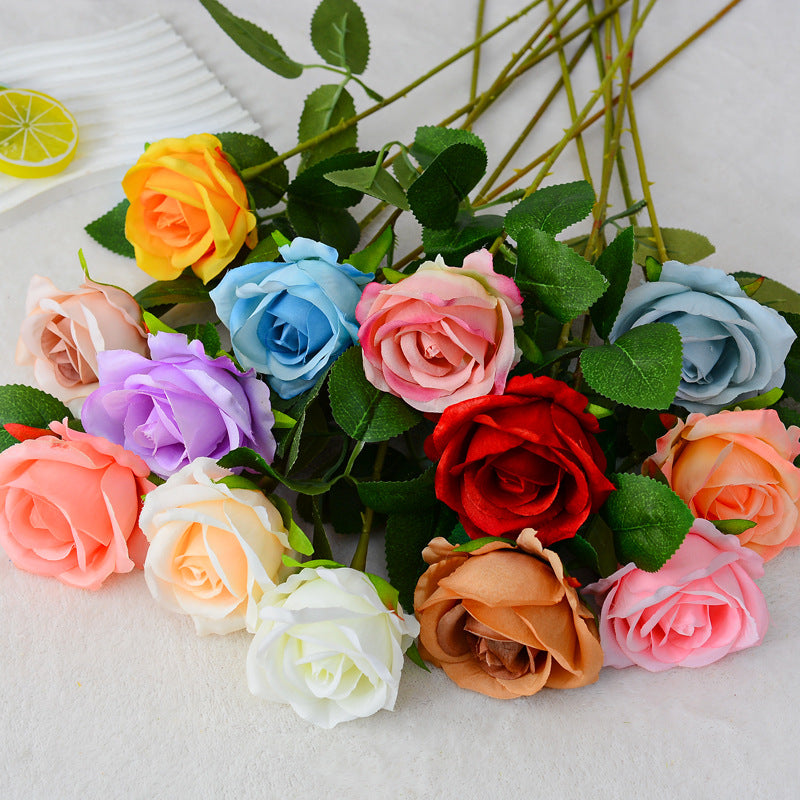 Single flannel artificial flower