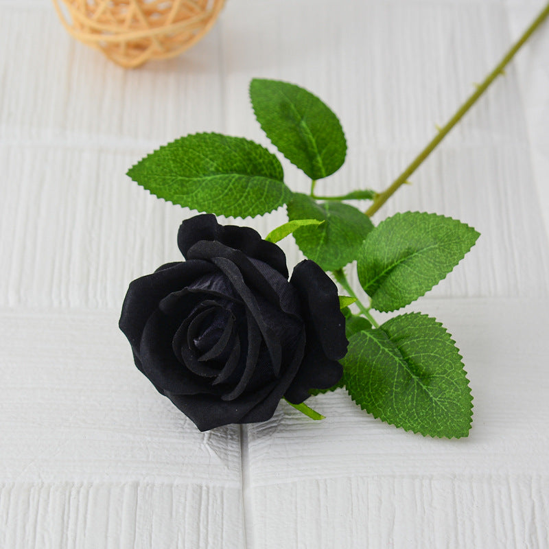 Single flannel artificial flower