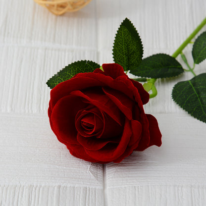 Single flannel artificial flower