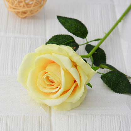 Single flannel artificial flower