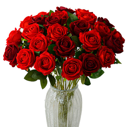 Single flannel artificial flower
