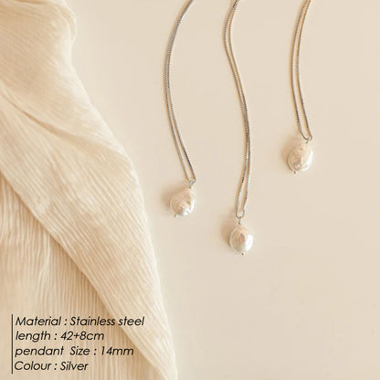Single freshwater pearl necklace