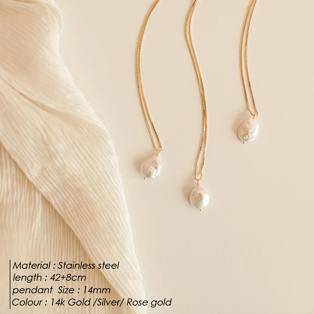 Single freshwater pearl necklace