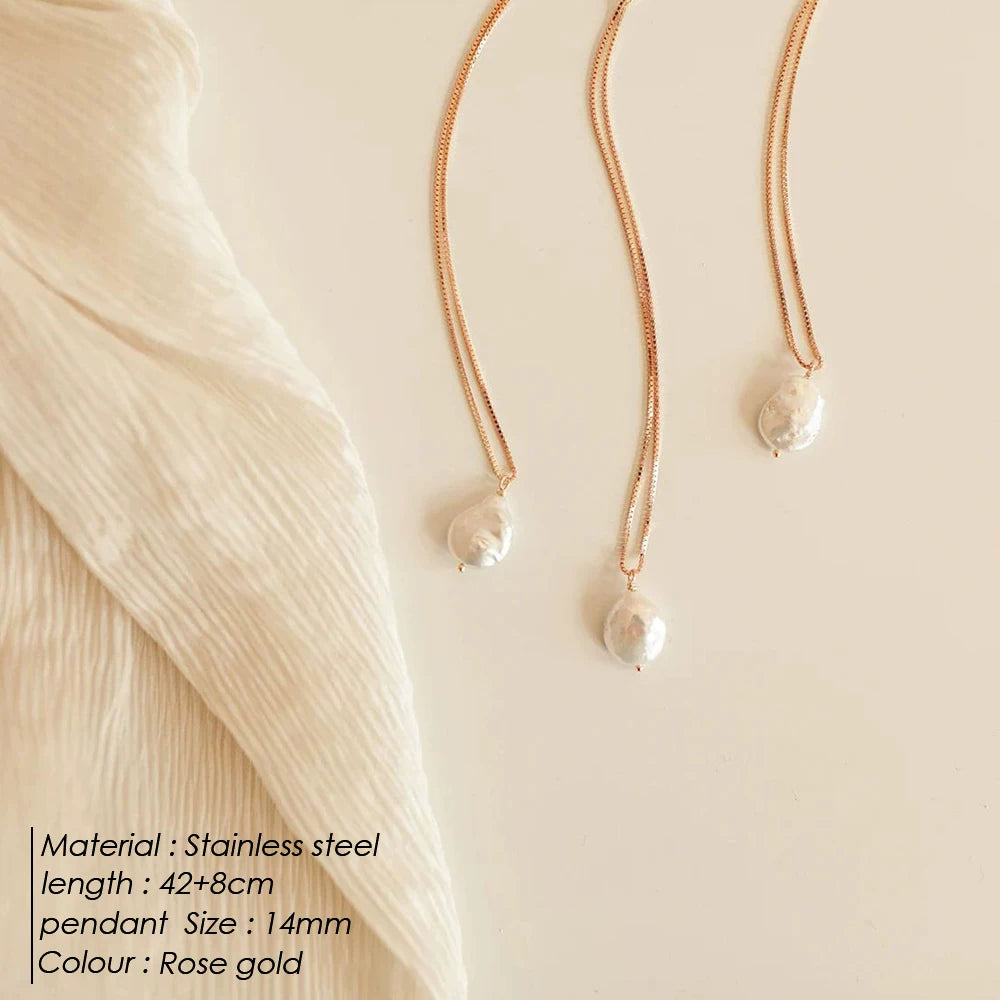 Single freshwater pearl necklace
