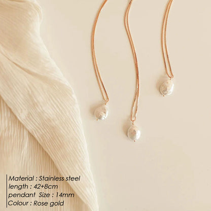 Single freshwater pearl necklace