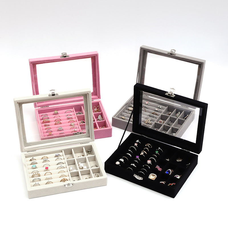 Single-layer velvet storage box