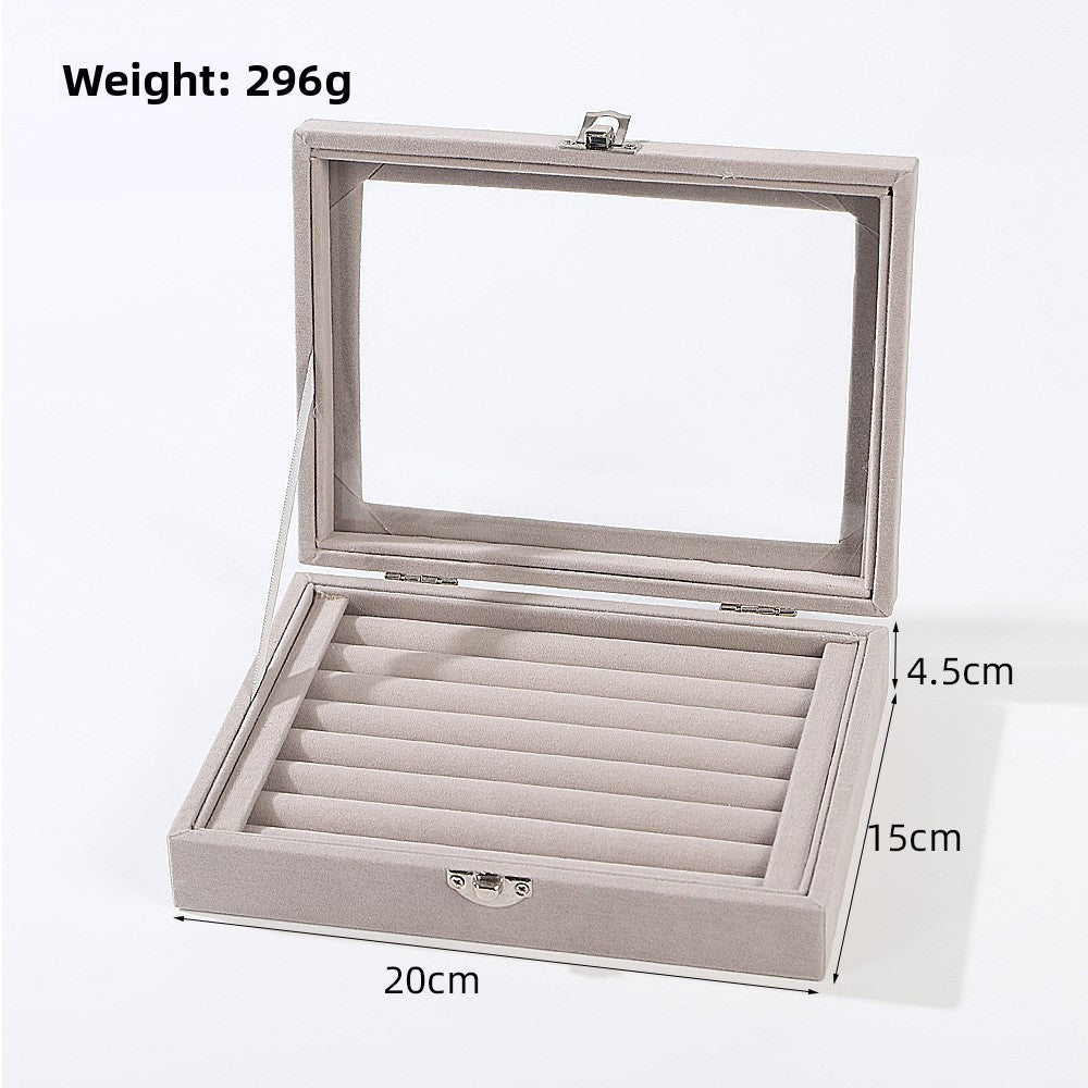 Single-layer velvet storage box
