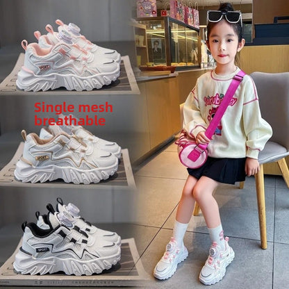 Single-mesh breathable children's shoes