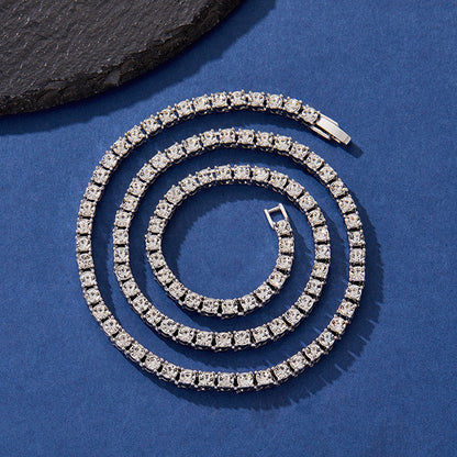 Single-row Cuban chain necklace