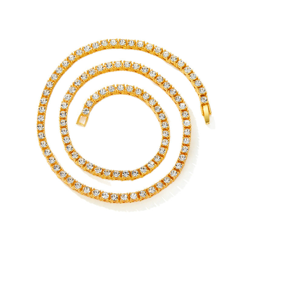 Single-row Cuban chain necklace