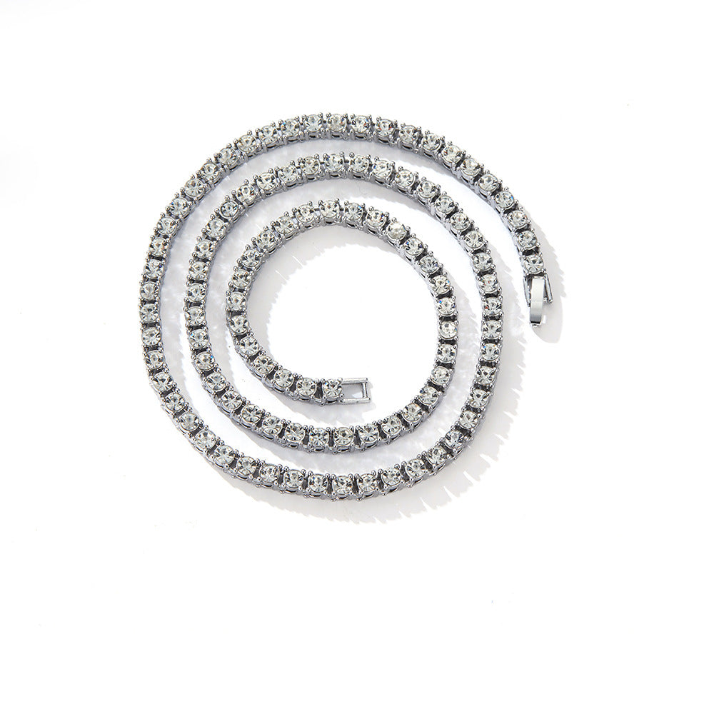 Single-row Cuban chain necklace