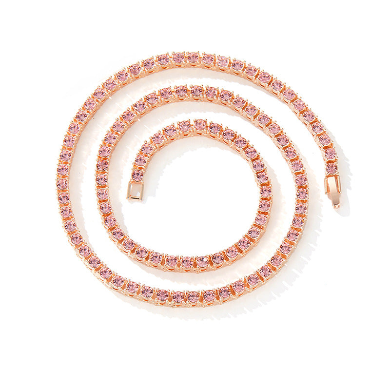 Single-row Cuban chain necklace