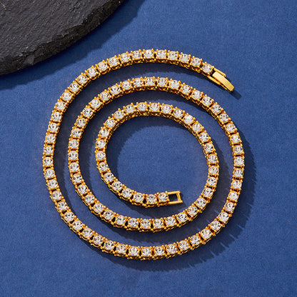 Single-row Cuban chain necklace