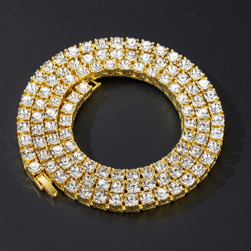 Single-row Cuban chain necklace