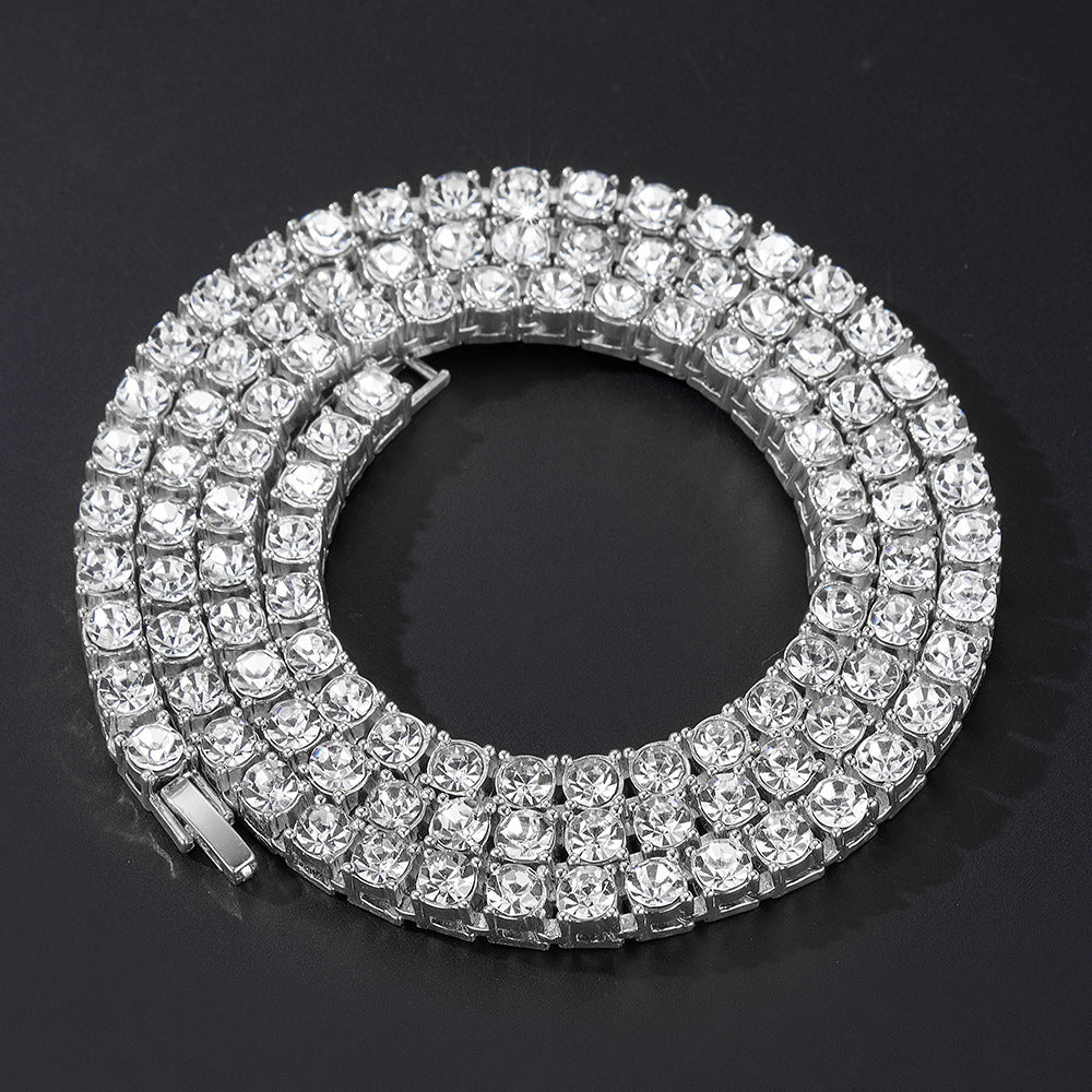 Single-row Cuban chain necklace
