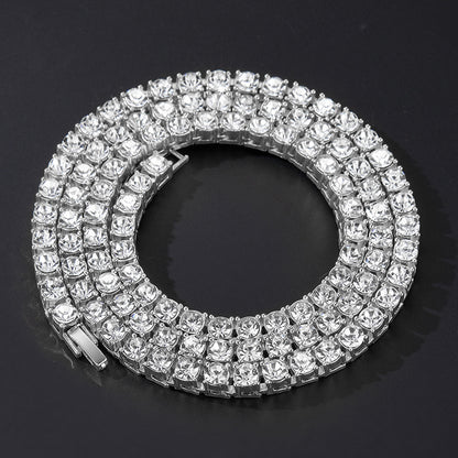 Single-row Cuban chain necklace