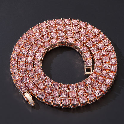 Single-row Cuban chain necklace