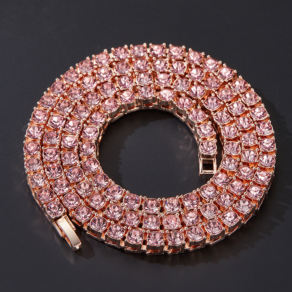 Single-row Cuban chain necklace