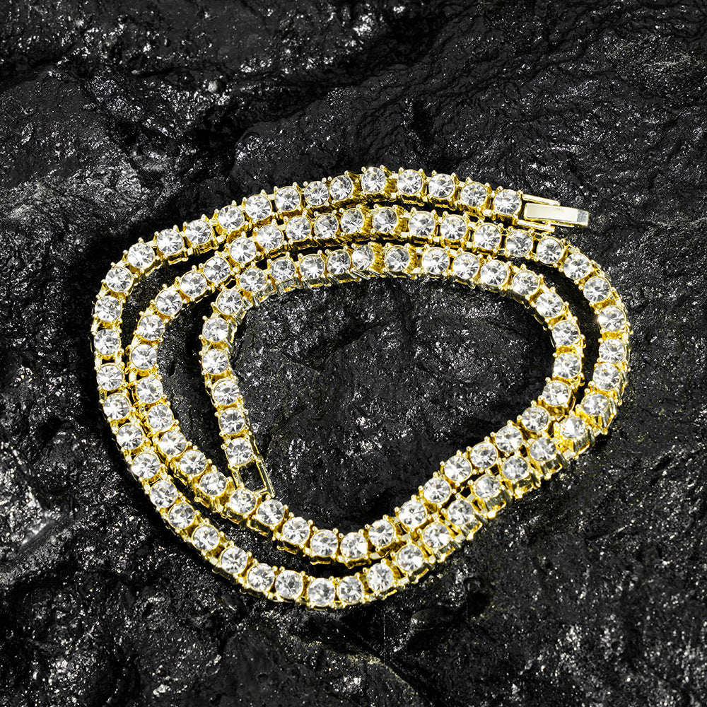 Single-row diamond necklace
